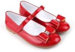 Resim Ortaç 3162 Kız Çocuk Balerin Cırtlı Babet Ayakkabı Kırmızı 30 