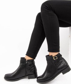 Resim Fox Shoes Siyah Kroko Kadın Bot E726490009 