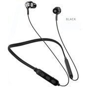 Resim G03 Siyah Bluetooth Kulaklık Kablosuz Kulaklık Bluetooth Kulaklık Spor Asılı Boyun Tozluk Mic İle Android İphone Xiaomi Onur 