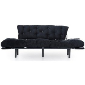 Resim Pafu Nitta Yataklı Koltuk Takımı 3+1 Siyah 