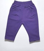 Resim Kız Bebek Beli Lastikli Cep Detaylı Eşofman Alt-14854 Mor 