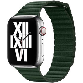 Resim Watch 38mm Uyumlu KRD-09 Deri Lop Zore Kordon-Koyu Yeşil 