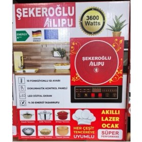 Resim Şekeroğlu Ailipu Bütün Tencereleri Kabul Eden Elektrikli Ocak 3600 Watt 