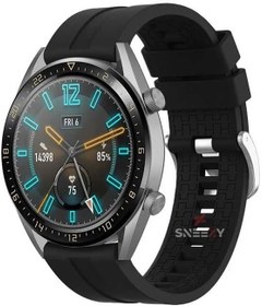 Resim Huawei Watch GT2 Elite-Sport-Classic 46mm-GT2 Pro 22mm İle Uyumlu NovaGT Supreme Silikon Kordon Siyah 