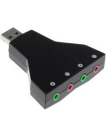 Resim Alfais 4931 7.1 7 Kanal Mikrofon Destekli Çift Girişli Çevirici Harici Usb Ses Kartı 