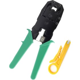 Resim RJ45 Pense RJ12 RJ11 Cat5 Cat6 8p/6p/4p Ethernet Kablosu Soyma Kesme Sıkma Pensesi 