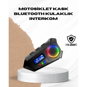 Resim Shopwave Bluetooth 5.4 Interkom IP65 Toz ve Su Geçirmez LED Göstergeli 