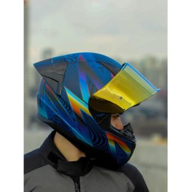 Resim LS2 Rapıd 2 Race Optık Mat Mavi-Mor Kask 
