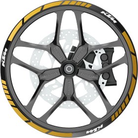 Resim KTM Jant Şeridi - Sarı / Beyaz / 14-15" 