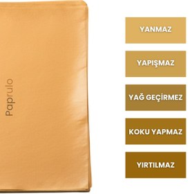 Resim Paprulo 100 Adet Fırın Pişirme Kağıdı Ağartılmamış Tepsi Botuyunda 37x42 XL Boy Gold Kalite 