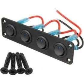 Resim Shuivan Shuıvan On-Off Anahtarlı Switch Panel 4'lü Mavi Işık 