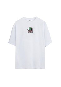 Resim Ogc Bebek Zombi Oversize Unisex T-shirt Beyaz 
