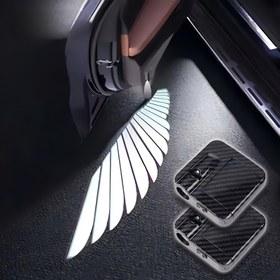 Resim 2 Araba Hoşgeldiniz Işıkları, Karbon Fiber Desenli Kızılötesi Kapı Sensörü Işıkları, Düğmelere Bağlı Kontrol, LOGO Zemin Işıkları, Pil Gücüyle Çalışır, Kanat Desenli Projeksiyon, Araba Gece Aydınlatma Aksesuarları, Pil Dahil Değildir, Pil Olmadan 