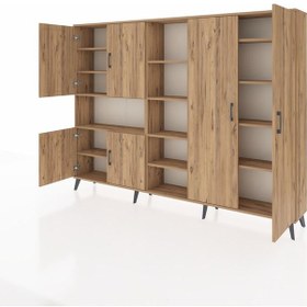 Resim Arges Dolap 13 Raflı 6 Kapaklı 220x30x163 Çam-çam Çam-çam 