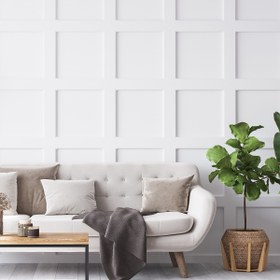 Resim Beyaz MDF Duvar Kaplama Çıtası 1180x95x9m m 6 Parça 