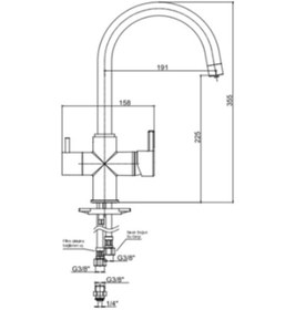 Resim Eca Icon 102118138H Arıtmalı Çift Akışlı Eviye Mutfak Bataryası 