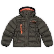 Resim Norway Geographical Unisex Çocuk Haki Suya Dayanıklı Outdoor Mont 