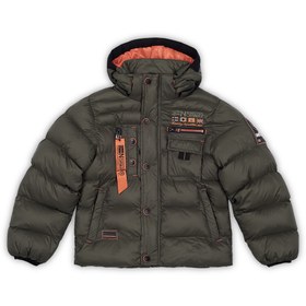 Resim Norway Geographical Unisex Çocuk Haki Suya Dayanıklı Outdoor Mont 