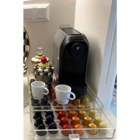 Resim Şeffaf Pleksi Kapsül Kahve Standı 