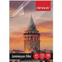 Resim Mimaks Laminasyon Filmi LP-4 A4 125 Mikron - 100 Adet 