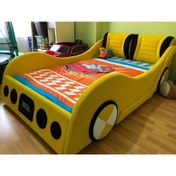 Resim Puf Bebe Montessori 120 x 200 cm Arabalı Çocuk Yatağı Yatak Dahildir 