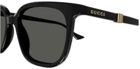 Resim Gucci Dikdörtgen Güneş Gözlüğü, M, GG1493, Siyah-Füme, erkek 