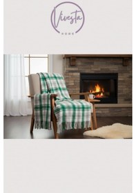 Resim Scotch Battaniye 180 220 Cm Lüks, Yumuşacık Ve Sıcak Tutucu Konfor Battaniyesi Yeşil 