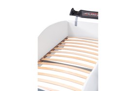 Resim MERSO ARABALI FULL LEDLİ YATAK, BEYAZ, 90X190 