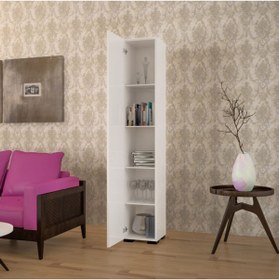 Resim Modilayn Beyaz Çok Amaçlı 5 Raflı Dolap Ard-538 