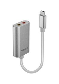 Resim Lindy Lın-42711 Usb Type C To 2 X 3.5mm Erkek-dişi Dönüştürücü 