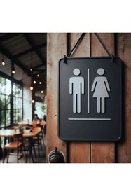 Resim FEEL Şık ve Kullanışlı Tuvalet Kapı İşareti - Café ve Restoranlar İçin Mükemmel Çözüm 