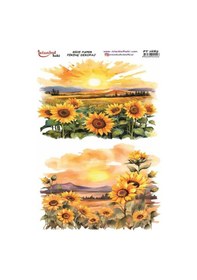 Resim Pirinç Dekopaj Kağıdı 30x42cm Pt-1689 Ayçiçeği 
