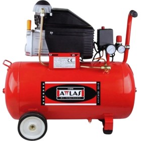 Resim Attlas 2 HP 50 Litre Monofaze Hava Kompresörü + 5 Parça Havalı Alet Seti | Profesyonel Kullanım 