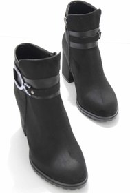 Resim Bambi Siyah Süet Kadın Bot & Bootie K02823111202 