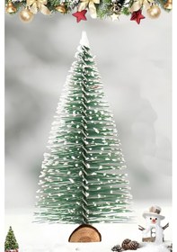 Resim Yılbaşı Çam Ağacı Dekoratif Masa Üstü Bükülebilir Sedir Çam Ağacı Yeni Yıl Ağacı 35 Cm 