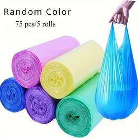 Resim 5 Rulo 75 Büyük Çöp Torbası, Polietilen Malzeme, Çok Amaçlı Temizlik Malzemeleri, Dayanıklı Tek Kullanımlık Çöp Poşetleri, Oturma Odası, Yatak Odası, Banyo ve Mutfak İçin Uygun 