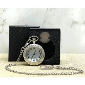 Resim Topdan Özel Kutulu Gümüş Köstekli Saat 