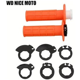 Resim Cloudstore Yamaha Honda Kawasaki Suzuki Ktm 7/8" 22mm Dirt Bike Turuncu Motor Tutacakları 