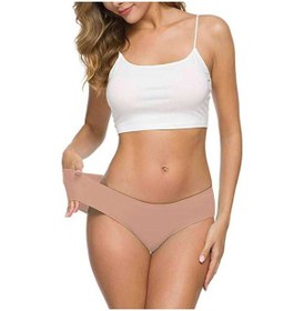 Resim Kadın Dikişsiz Lazer Kesim Esnek İz Yapmayan Külot Ten L-xl Çok Renkli 