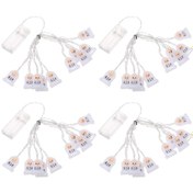 Resim Maiyame Halloween Dekoratif Işık Zinciri - Beyaz Mezar Figürlü 2 Metre 10 Led'li 4'lü Paket - Ev, Pencere, Duvar İçin Tatil Atmosferi 