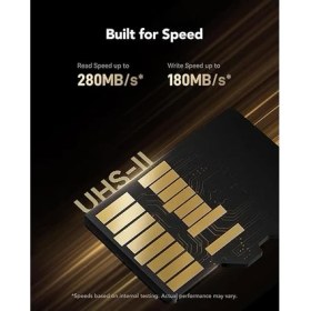 Resim Gold 256GB Mikro Sd Kart, Microsdxc Uhs-Iı Bellek Kartı, V60, U3, A1, C10 Microsd Kart, 280MB/S'YE Kadar Okuma, Drone/aksiyon Kamerası/uhs-Iı Taşınabilir Oyun Cihazı Için (LMSGOLD256G-BNNNG) 