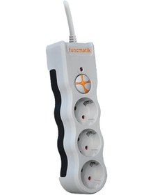 Resim Tuncmatık Kablolu Üçlü Priz Beyaz 1.5 M 