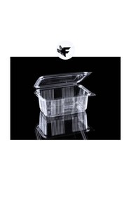 Resim figanlar ambalaj 50 Adet Plastik Sızdırmaz Kap 1000 gr Cc Kullan At Tek Kullanımlık Plastik Kapaklı Kase Et Kabı 