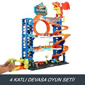 Resim Hot Wheels Yeni Ultimate 2 Arabalı Garaj Oyun Seti HKX48 