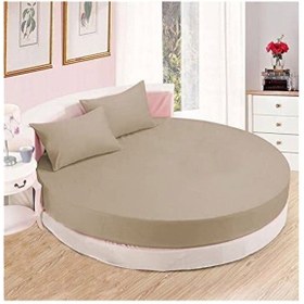 Resim Cappuccino Renk Çarşaf Yuvarlak Çok Renkli 