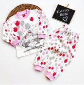 Resim Bebek Pijama Takımı Balon Baskılı 2'li Pembe 