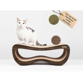 Resim Felidae Oluklu Mukavva, Kedi Tırmalama Kanepesi - Yatay Tırmalama / (59X20X24CM) Medium - CS8 DW 