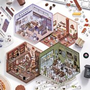 Resim 1 Set SIMNO 3D Minyatür Sahne Çıkartmaları, Geometrik Kağıt Çıkartmaları Yaratıcı Saklama ve Günlük Tutma İçin, Kendinden Yapışkanlı Düzensiz Şekiller, Tek Kullanımlık, Plastik Yüzeyler İçin - Kırmızı, Beyaz, Mavi 