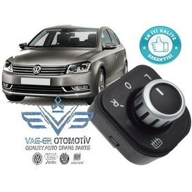 Resim Passat B7 2011-2014 Dikiz Ayna Ayar Kumanda Dügmesi 5K0959565B 548564527 