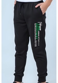 Resim Panios Kids Urban Style Baskılı Beli Lastik Detaylı Jogger Eşofman Altı Siyah 